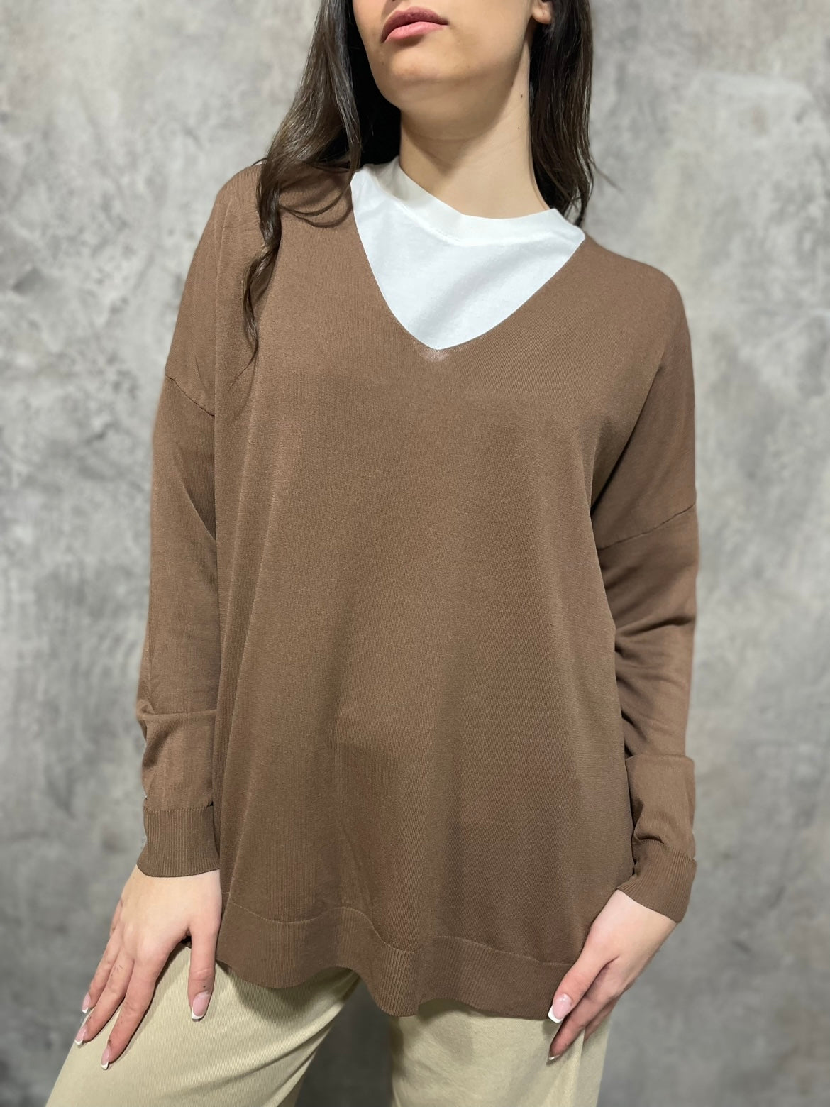 Maglia Scollo V Moro