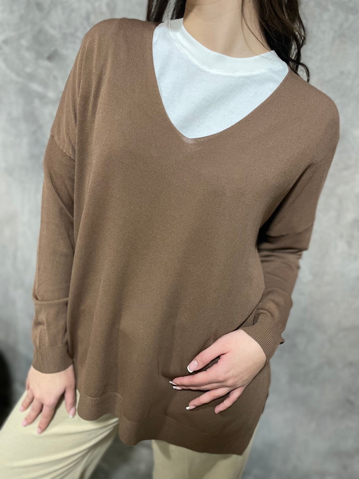 Maglia Scollo V Moro