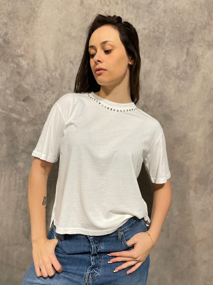 T-shirt Strass Stone Washed