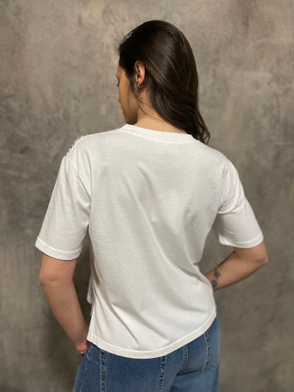 T-shirt Strass Stone Washed