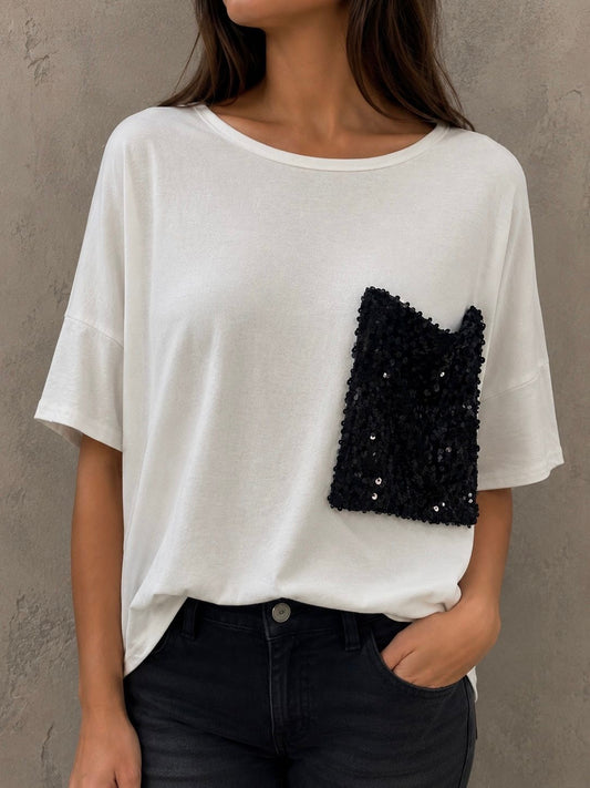 T-shirt Over Paillettes