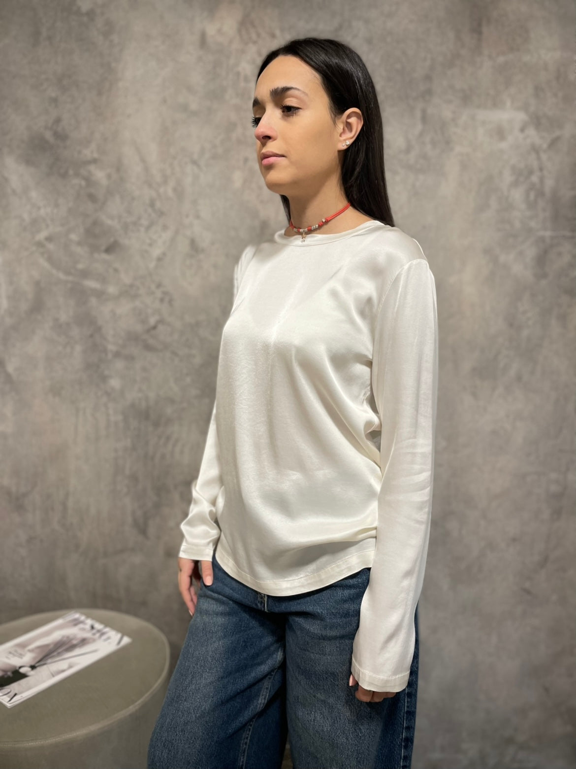 T-shirt Viscosa Panna