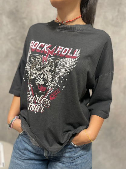 T-shirt Stampa Grigio