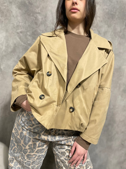 Trench Corto Beige