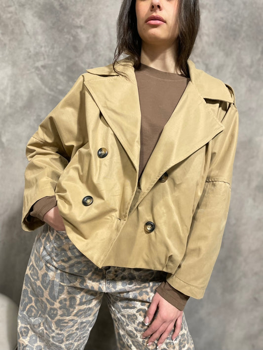 Trench Corto Beige
