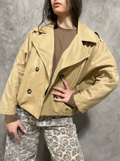 Trench Corto Beige
