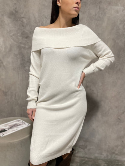 Abito In Maglia Panna