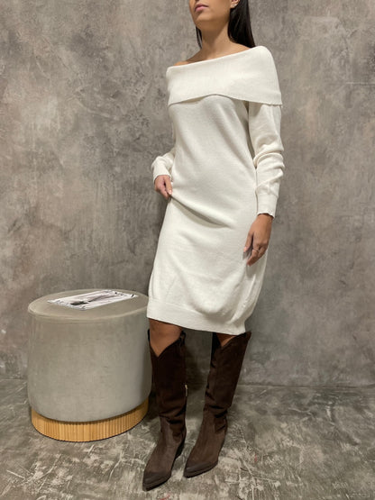 Abito In Maglia Panna