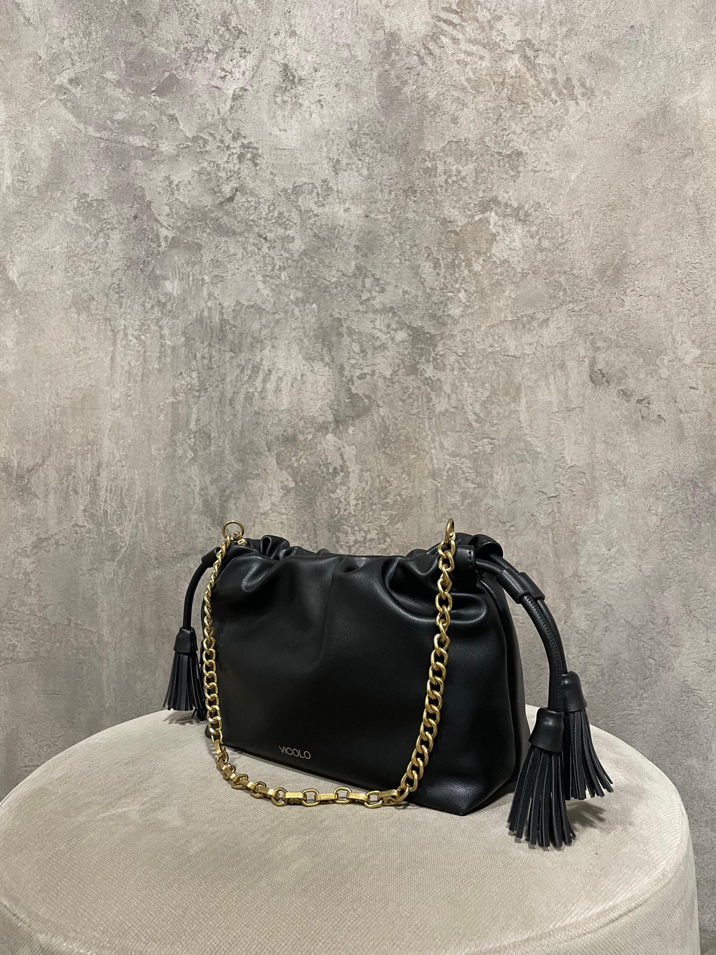 Borsa Tassel Small Nero
