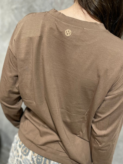 T-shirt Manica Lunga Cioccolato